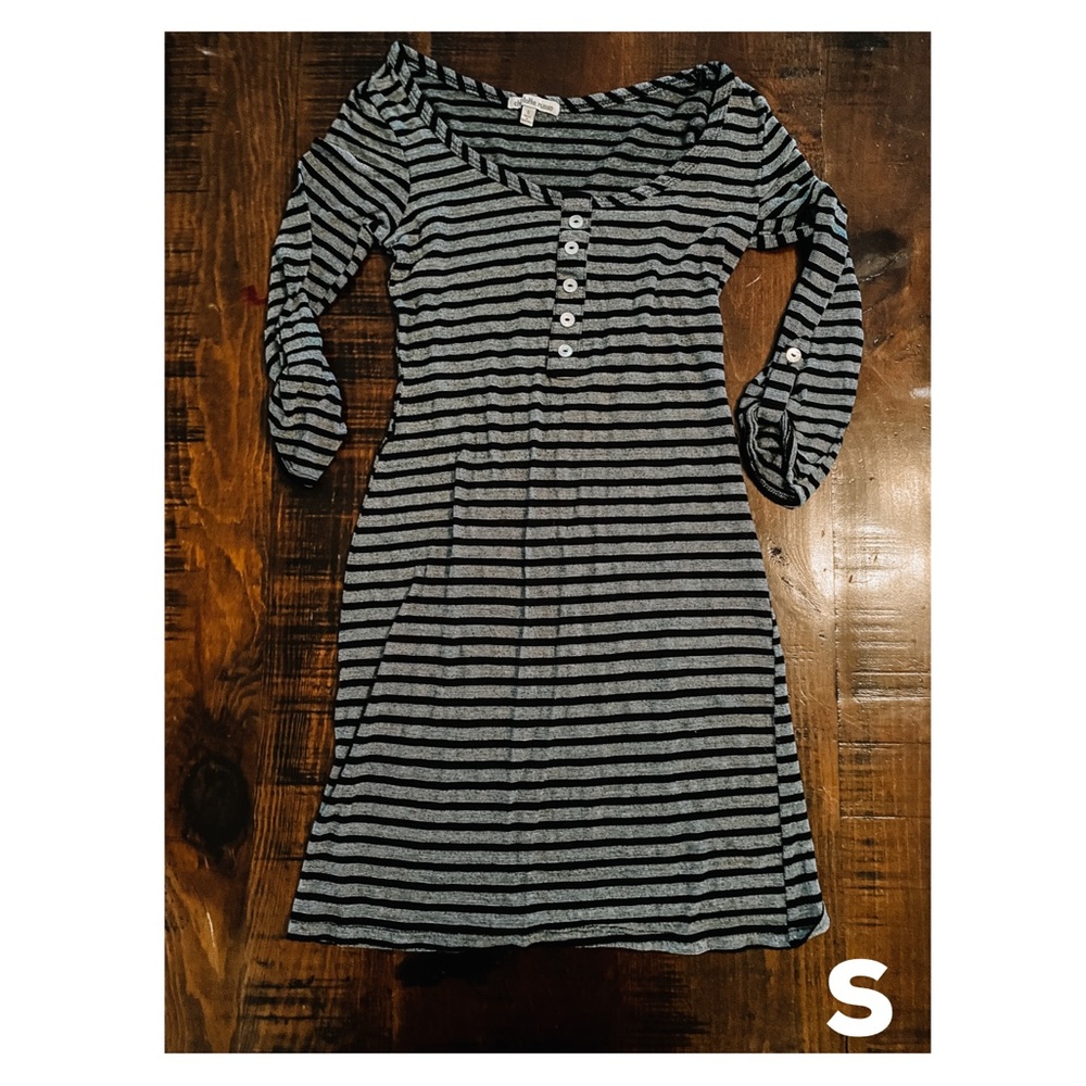 Stripes button down dress